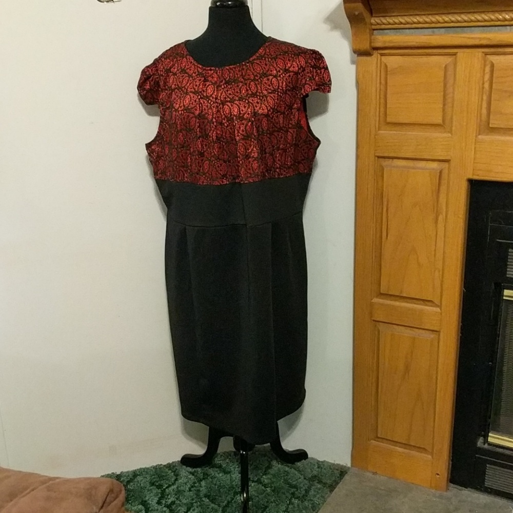 Red and black dress